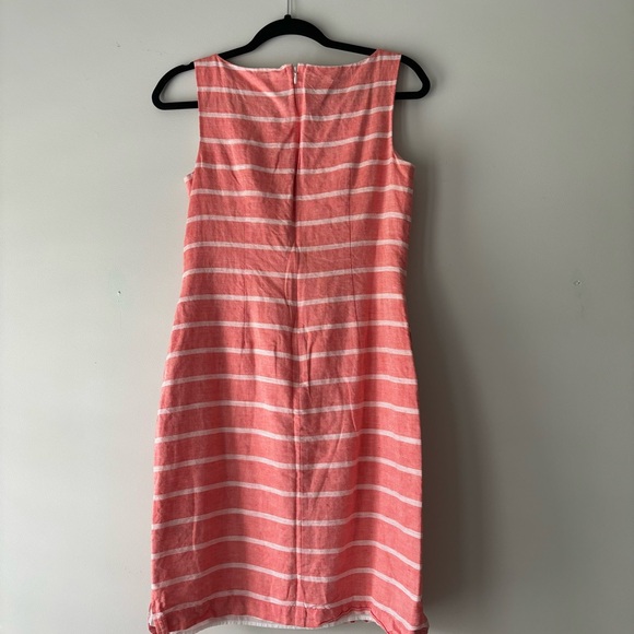 ‼️SALE🎈Talbots Coral Striped Dress Sz 2 - Picture 3 of 4